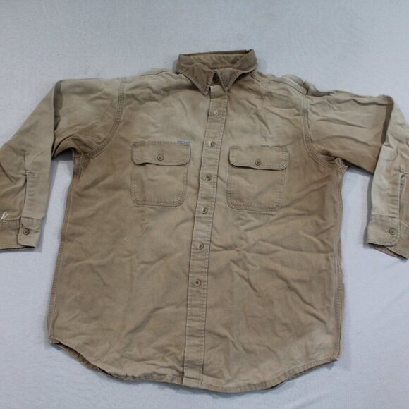 Carhartt Other - Carhartt Tan Men's Shirt Long Sleeve Rugged  Outwear Construction Size XL